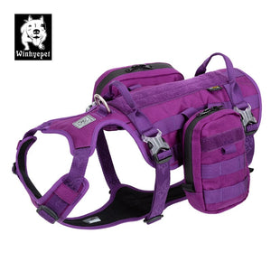 Whinhyepet Military Harness Purple L