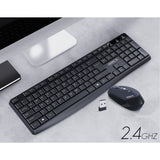 Wireless Keyboard And Mouse Combo 2.4Ghz Ergonomic Office 104 Keys Keyboard 1200DPI Mouse