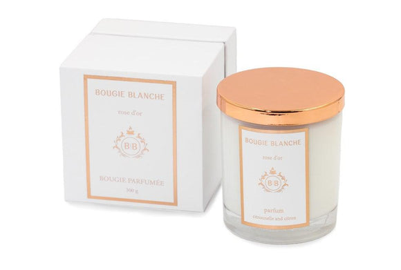 BOUGIE BLANCHE ROSE D'OR CANDLE