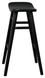 Aria Oval Solid Timber Counter Stool (Black)