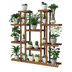 6-Tier Wooden Plant Stand Flower Pot Planter Rack Shelf Bonsai