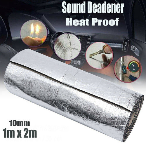 2M*1M 10mm Sound Deadener Car Heat Shield Insulation Deadening Noise Proofing Foam