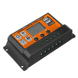 100A MPPT Solar Power Panel Regulator Charge LCD Controller 12V/24V Dual USB A