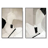 50cmx70cm Modern Abstract 2 Sets Black Frame Canvas Wall Art