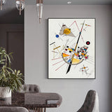 60cmx90cm Delicate Tension By Wassily Kandinsky Black Frame Canvas Wall Art