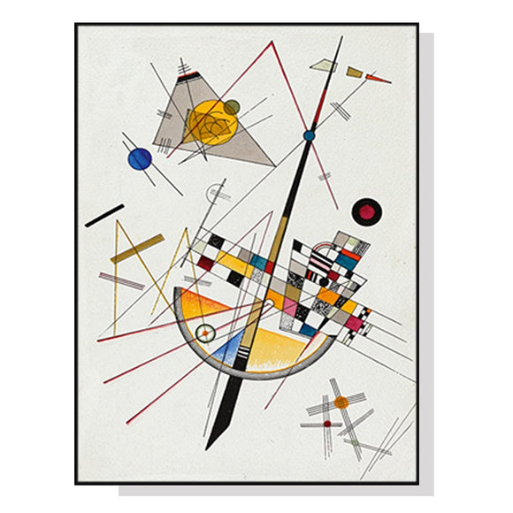 60cmx90cm Delicate Tension By Wassily Kandinsky Black Frame Canvas Wall Art