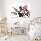 60cmx90cm Eucalyptus in Bloom White Frame Canvas Wall Art