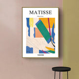70cmx100cm Abstract colour by Henri Matisse Gold Frame Canvas Wall Art
