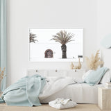 60cmx90cm European Palm Tree White Frame Canvas Wall Art