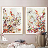 50cmx70cm Coming Spring 2 Sets Gold Frame Canvas Wall Art
