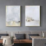 60cmx90cm Abstract golden white 3 Sets Gold Frame Canvas Wall Art