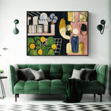 50cmx70cm Moroccans By Henri Matisse Black Frame Canvas Wall Art