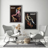 40cmx60cm Bally Man & Woman 2 Sets Black Frame Canvas Wall Art