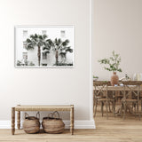 50cmx70cm Palm Tree White Frame Canvas Wall Art