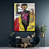 70cmx100cm Versus Medici By Michel Basquiat Black Frame Canvas Wall Art