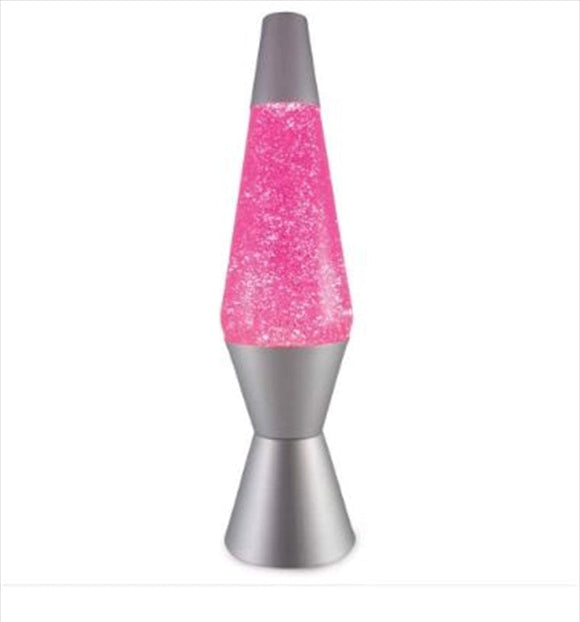 Silver/Pink Diamond Glitter Lamp