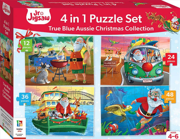Jr Jigsaw 4-in-1 True Blue Aussie Christmas Collection