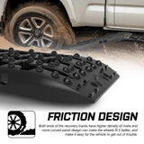 X-BULL 2PCS Recovery Tracks Boards Snow Tracks Mud tracks 4WD With 4PC mounting bolts Black