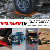 X-BULL 2PCS Recovery Tracks Snow Tracks Mud tracks 4WD With 4PC mounting bolts Orange