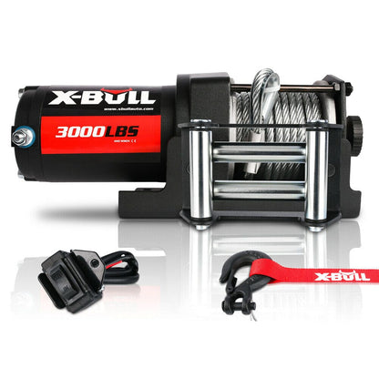 X-BULL 4X4  Electric Winch 3000lbs/1360kg Wireless 12V Steel Cable ATV 4WD BOAT 4X4