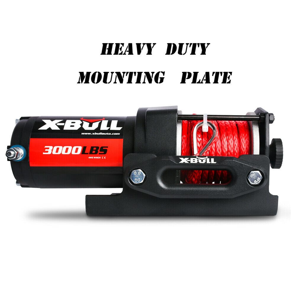 X-BULL 4X4 Electric Winch 12V Wireless 3000lbs/1360kg Synthetic Rope BOAT ATV 4WD