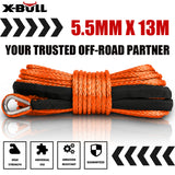 X-BULL 12V Electric Winch 5000LBS Wireless Steel Cable ATV Boat With 13M Synthetic Rope