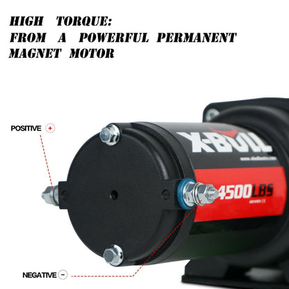 X-BULL 4X4 Electric Winch 4500LBS/2041KG Steel Cable Wireless Remote Boat ATV 4WD