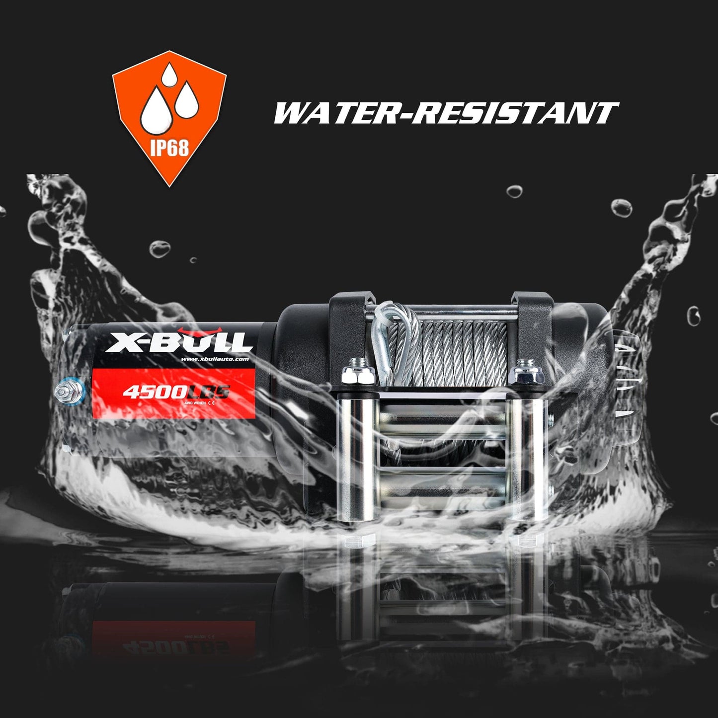 X-BULL 4X4 Electric Winch 4500LBS/2041KG Steel Cable Wireless Remote Boat ATV 4WD