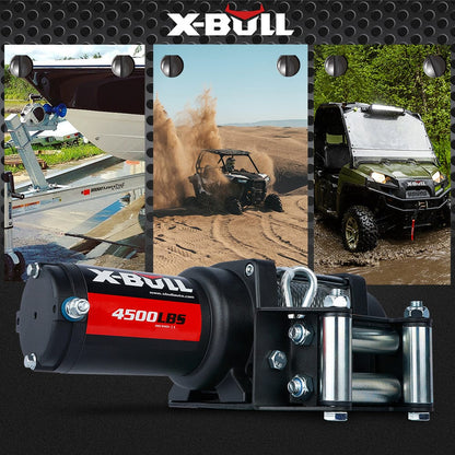 X-BULL 4X4 Electric Winch 4500LBS/2041KG Steel Cable Wireless Remote Boat ATV 4WD