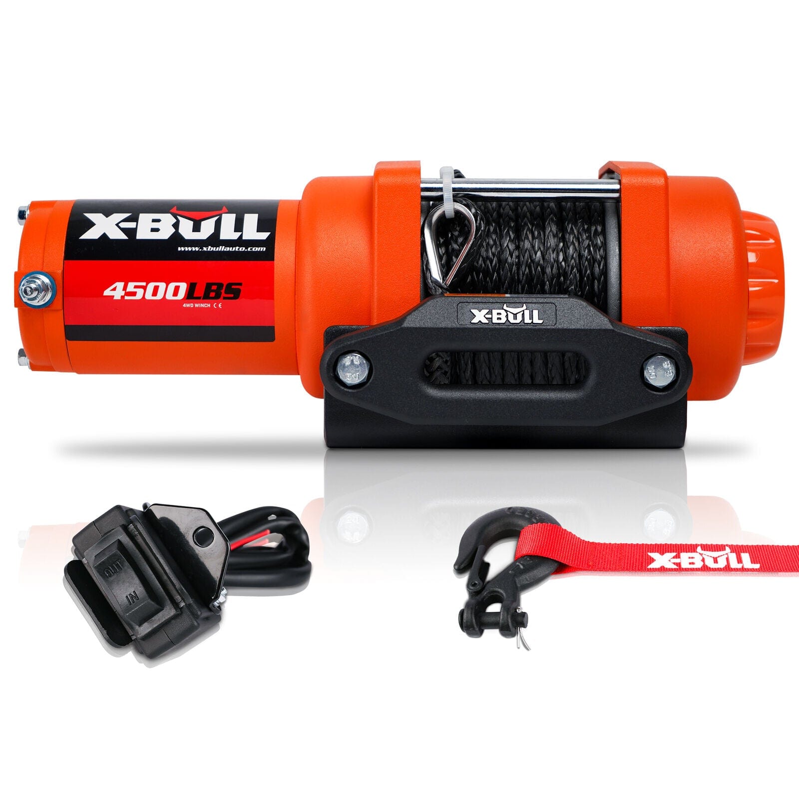 X-BULL 4X4 Electric Winch 12v Synthetic Rope 4500LBS Wireless Remote ATV UTV 2041KG