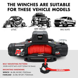 X-BULL 4X4 Electric Winch 13000LBS 12V Synthetic Rope 28M Wireless Offroad 4WD 4x4