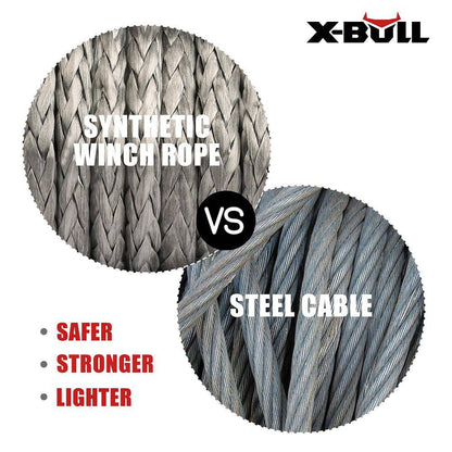 X-BULL Winch Rope 5.5mm x 13m Dyneema Synthetic Rope Tow Recovery Off-road 4wd 4x4