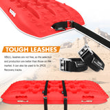 X-BULL Recovery tracks 10T Sand Mud Snow 2 pairs Offroad 4WD 4x4 2pc 91cm Gen 2.0 - red