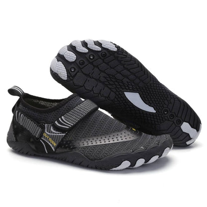 Men Women Water Shoes Barefoot Quick Dry Aqua Shoes - Black Size EU37 = US4