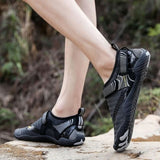 Men Women Water Shoes Barefoot Quick Dry Aqua Shoes - Black Size EU37 = US4