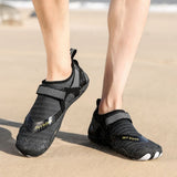 Men Women Water Shoes Barefoot Quick Dry Aqua Shoes - Black Size EU39 = US6
