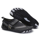 Men Women Water Shoes Barefoot Quick Dry Aqua Shoes - Black Size EU39 = US6