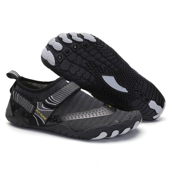 Men Women Water Shoes Barefoot Quick Dry Aqua Sports Shoes - Black Size EU43 = US8.5