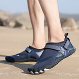Men Women Water Shoes Barefoot Quick Dry Aqua Shoes - Blue Size EU38 = US5