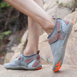 Men Women Water Shoes Barefoot Quick Dry Aqua Shoes - Grey Size EU37 = US4