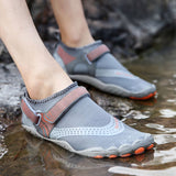 Men Women Water Shoes Barefoot Quick Dry Aqua Shoes - Grey Size EU39 = US6