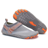Men Women Water Shoes Barefoot Quick Dry Aqua Shoes - Grey Size EU40 = US7