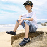 Kids Water Shoes Barefoot Quick Dry Aqua Sports Shoes Boys Girls - Blue Size Bigkid US3 = EU34
