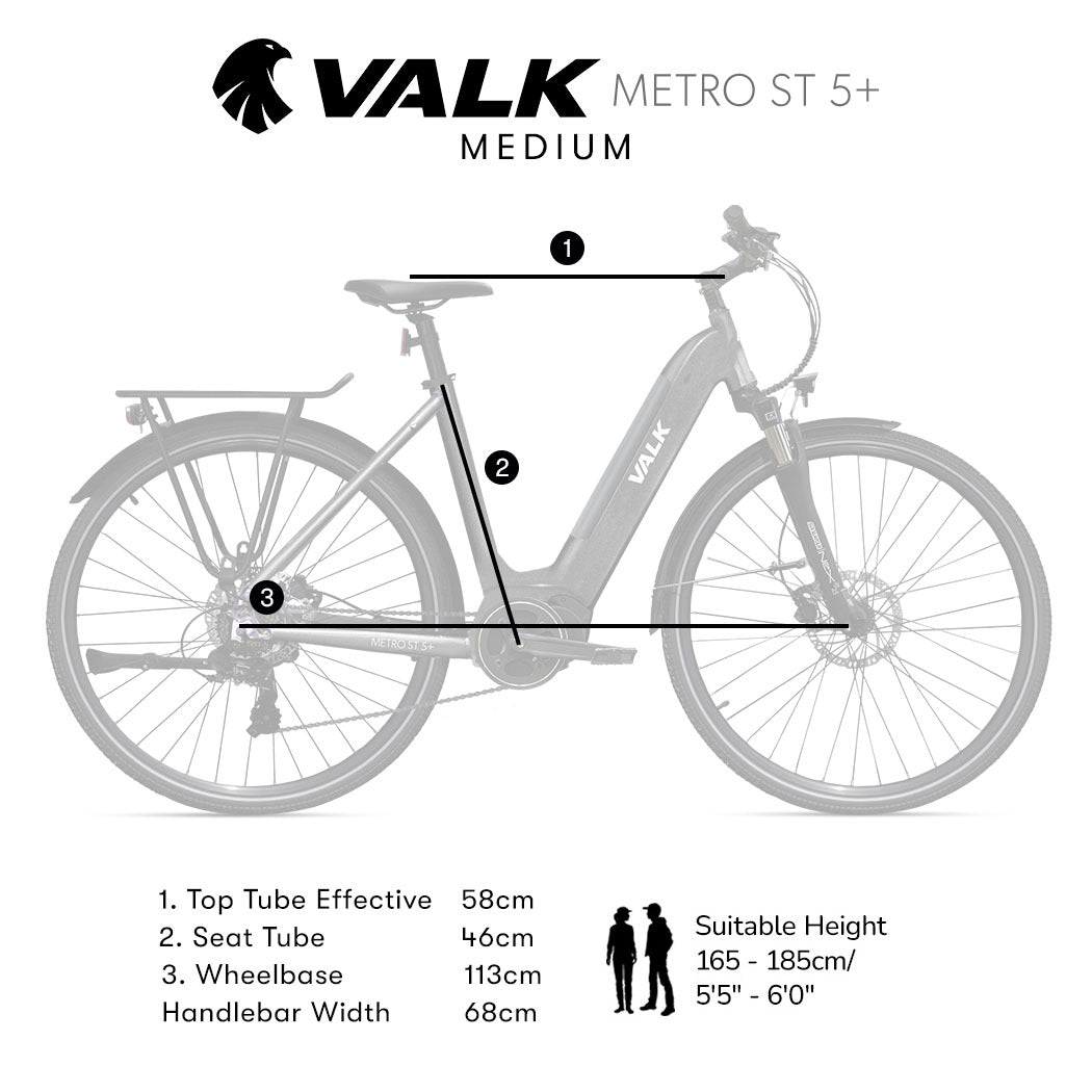 Electric Bicycle Valk Metro ST 5 Mid-Drive  Dark Grey Speed 25km Hour