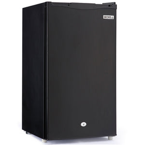 GECKO 95L Portable Upright Fridge and Freezer, 12V/24V for Camping, Caravans, Black