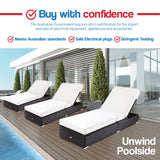 LONDON RATTAN Wicker Premium Outdoor Sun Lounge Pool Furniture Bed