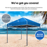 Red Track 3x3m Folding Blue Gazebo Shade Outdoor Pop-Up Blue Foldable Marquee