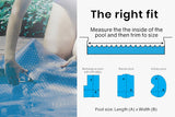 AURELAQUA Pool Cover 400 Micron 10x4m Solar Blanket Swimming Thermal Blue Silver