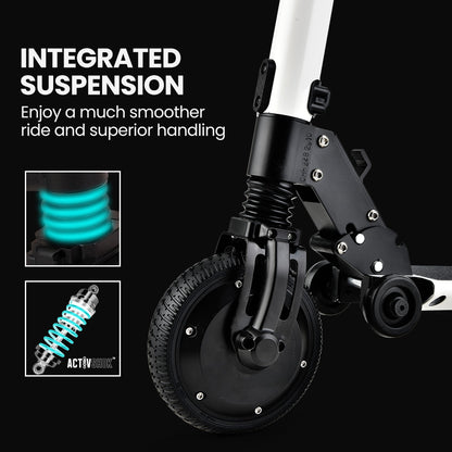 ALPHA Peak Electric Scooter 300W Power Up to 25km/h Adult Teens E-Scooter Easy Fold, White

Ride smoothly with the ALPHA Peak Electric Scooter. With its powerful 300W motor, reach speeds up to 25km/h. Perfect for adults and teens, this e-scooter is easy to fold for convenient storage and transport. Choose the sleek white design for a stylish ride.