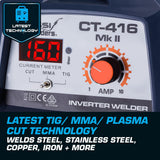 Welder ROSSI CT-416 Welder Inverter TIG MMA ARC Plasma Cutter